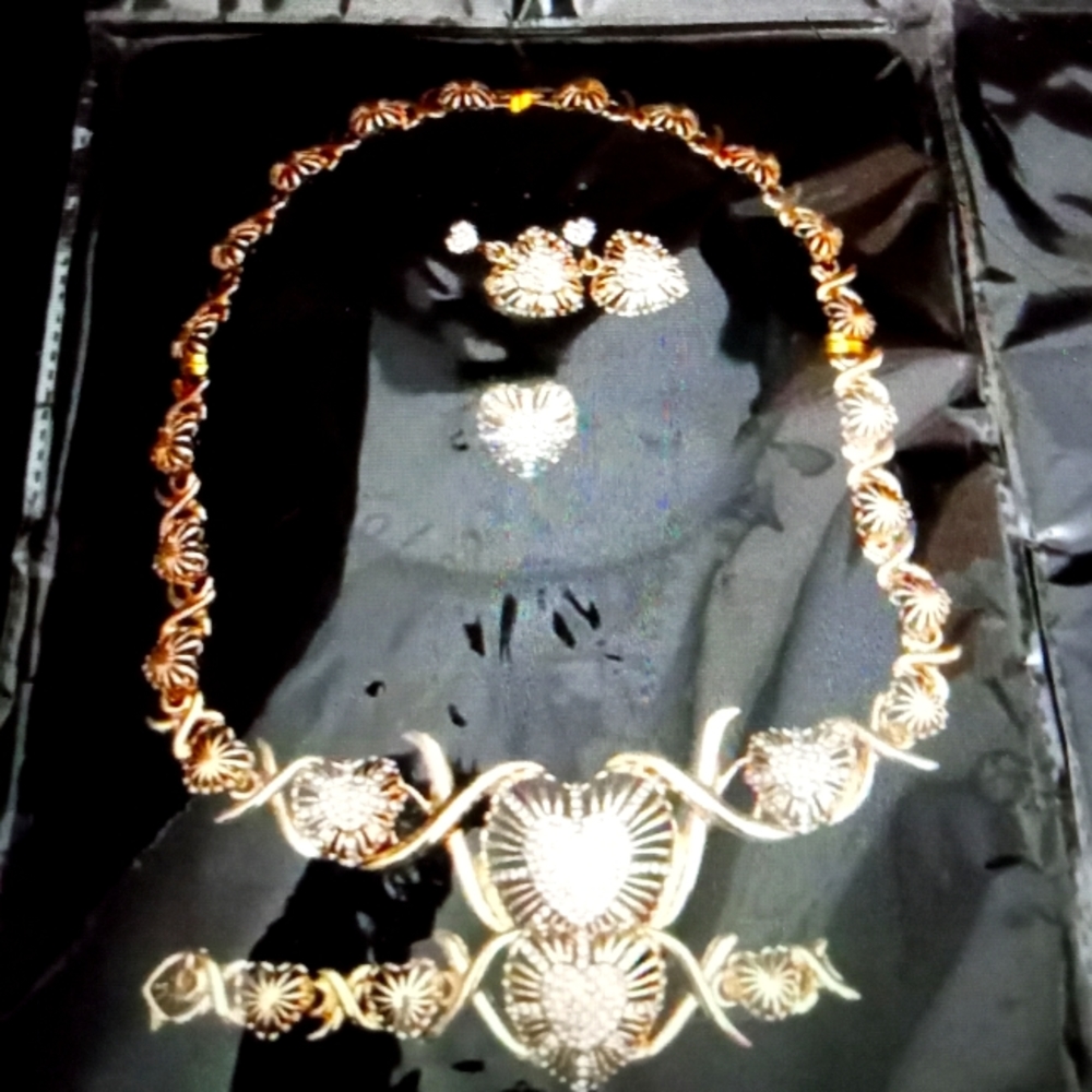Goddess Necklace Earrings Bracelet & Ring "Be Fancy" Set